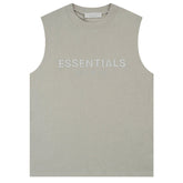 FEAR OF GOD Flocked logo letter print Sleeveless T-Shirts